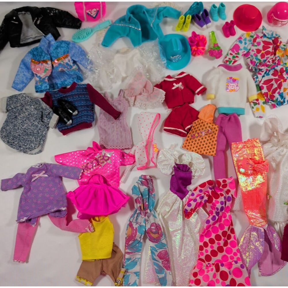 Vintage Barbie Clothes Lot Mattel Skipper Ken Midge Sindy 70+ Pieces